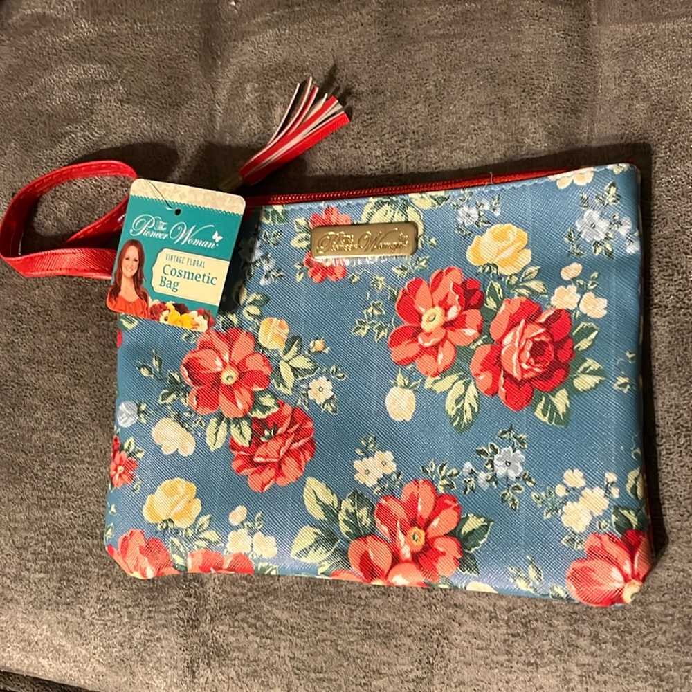 NWT The Pioneer Woman Heritage Floral Cosmetic Bag
